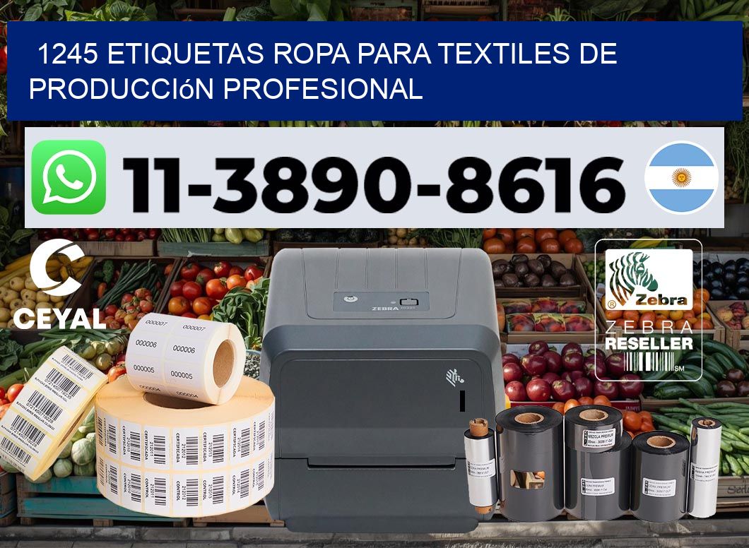 1245 Etiquetas ropa para textiles de producción profesional
