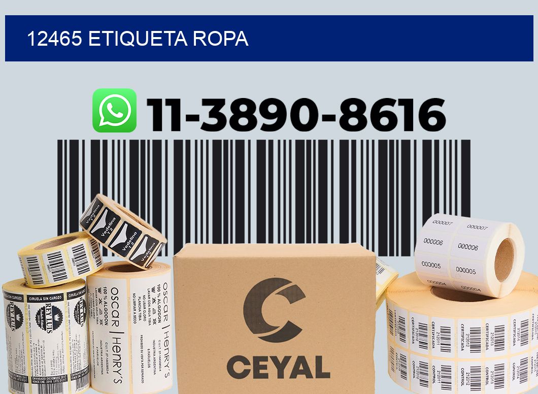 12465 etiqueta ropa