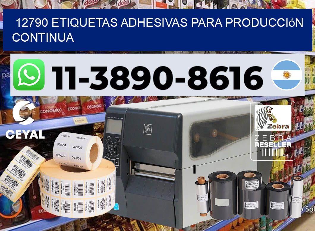 12790 Etiquetas adhesivas para producción continua