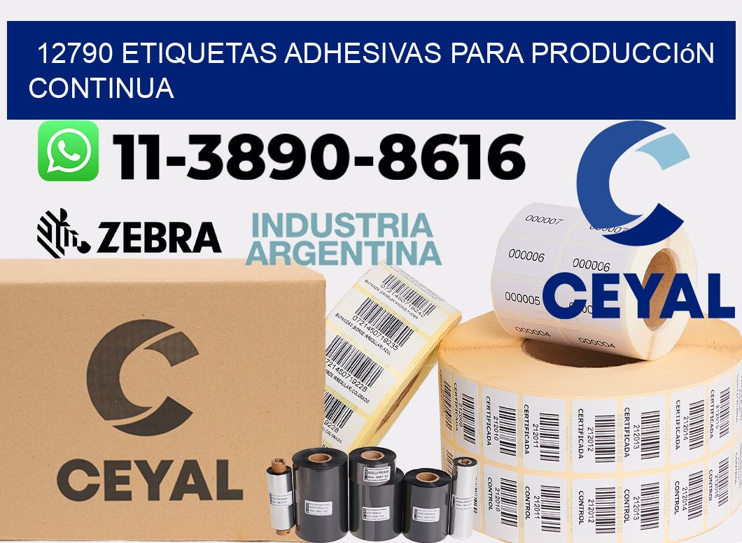 12790 Etiquetas adhesivas para producción continua