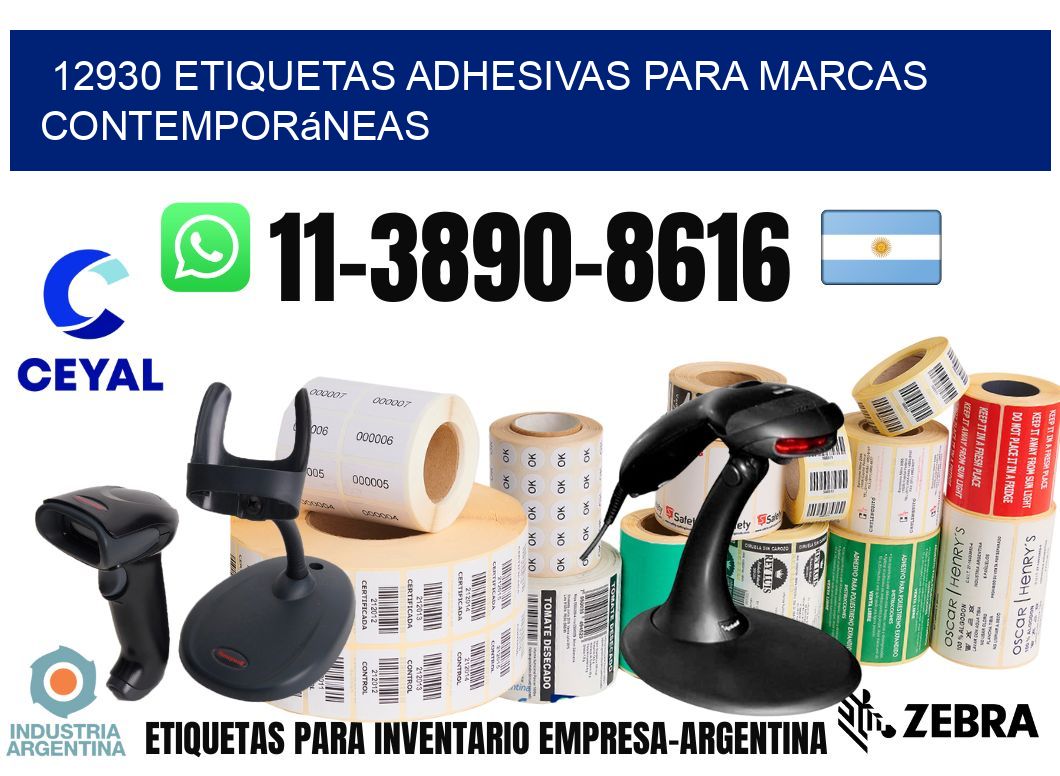 12930 Etiquetas adhesivas para marcas contemporáneas