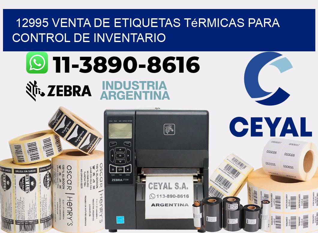 12995 venta de etiquetas térmicas para control de inventario