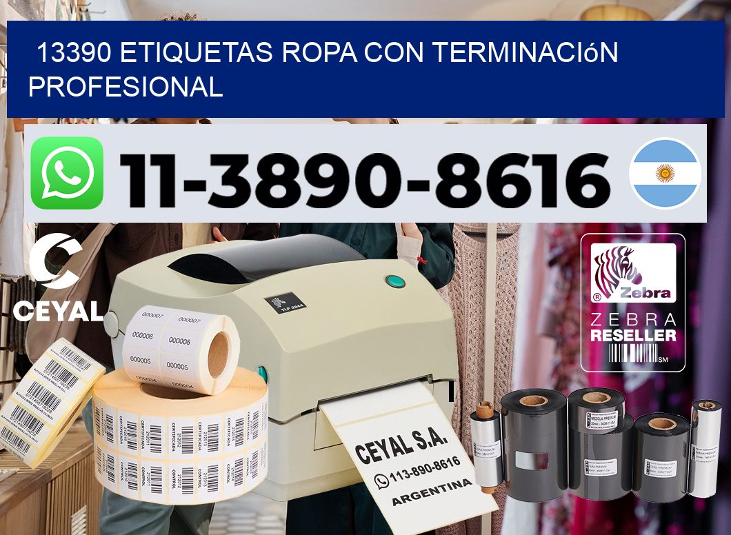 13390 Etiquetas ropa con terminación profesional