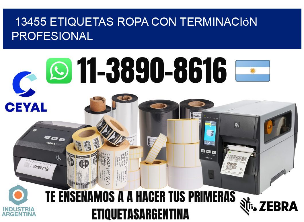 13455 Etiquetas ropa con terminación profesional
