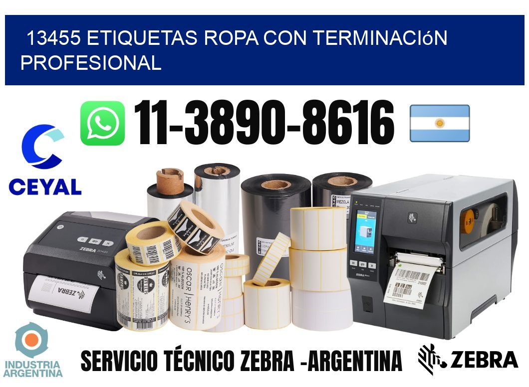 13455 Etiquetas ropa con terminación profesional