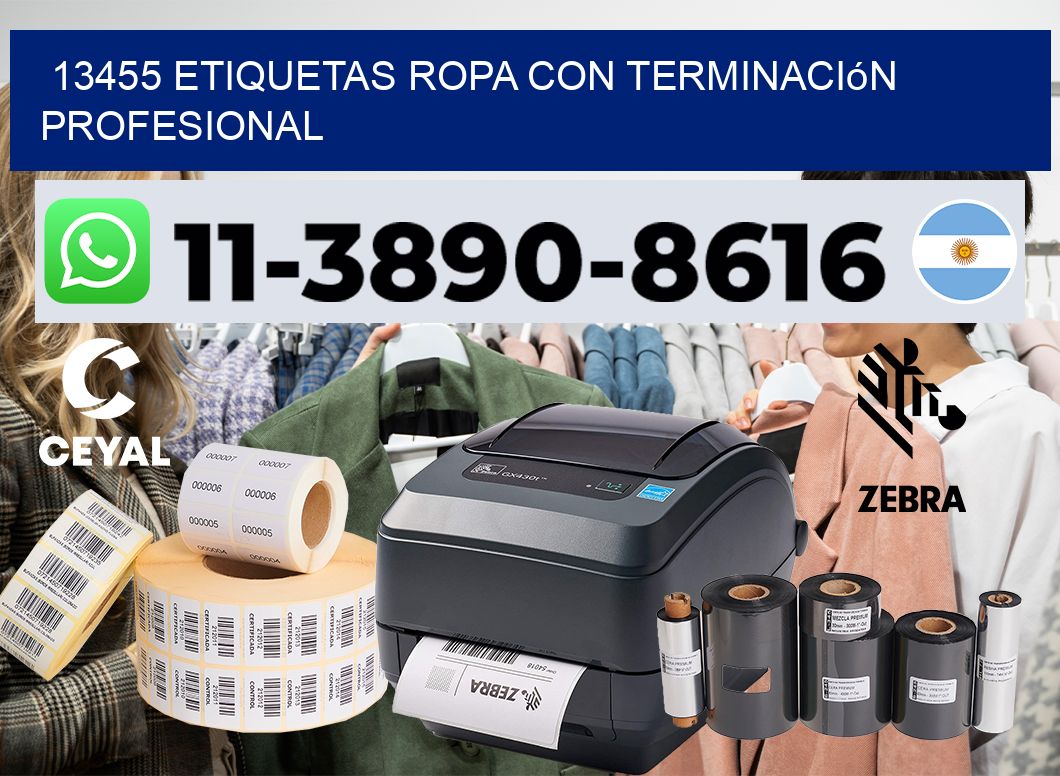 13455 Etiquetas ropa con terminación profesional