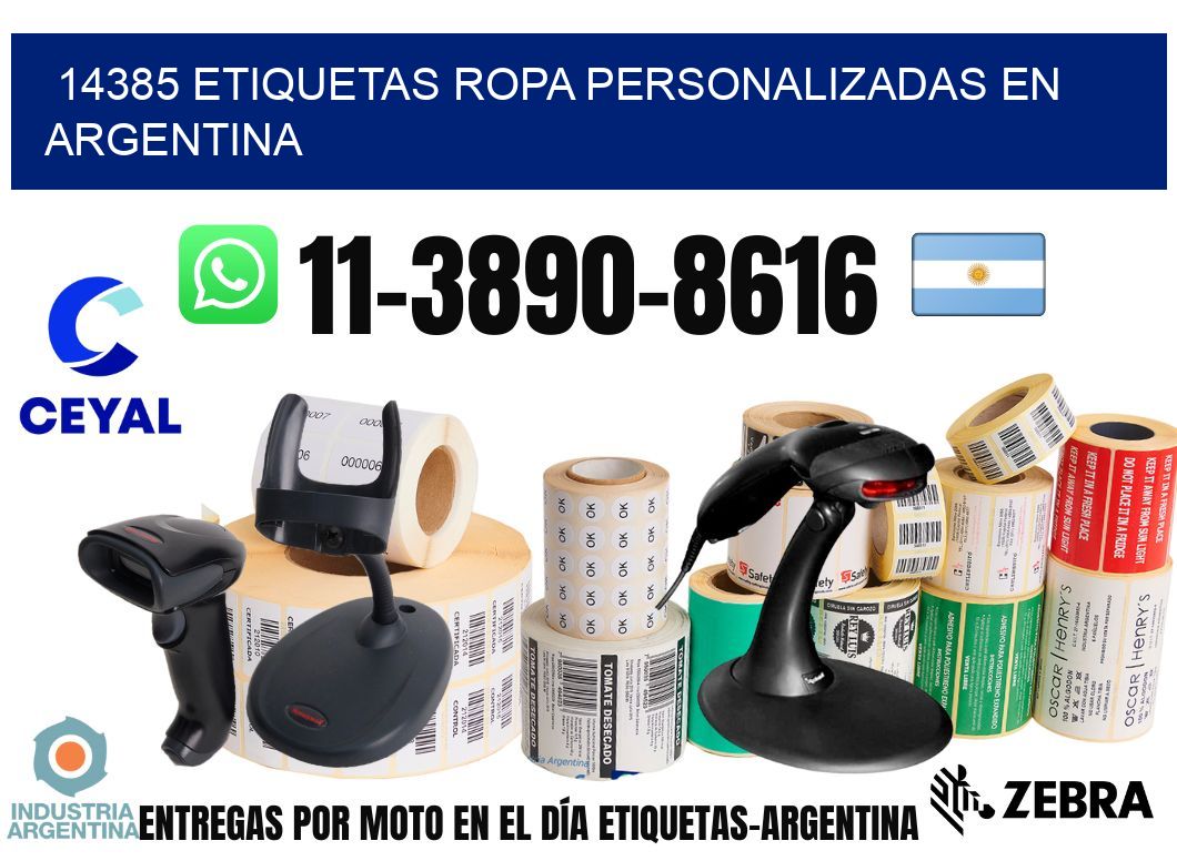 14385 Etiquetas ropa personalizadas en Argentina