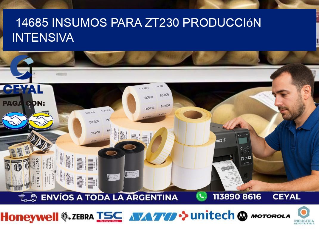 14685 insumos para zt230 producción intensiva
