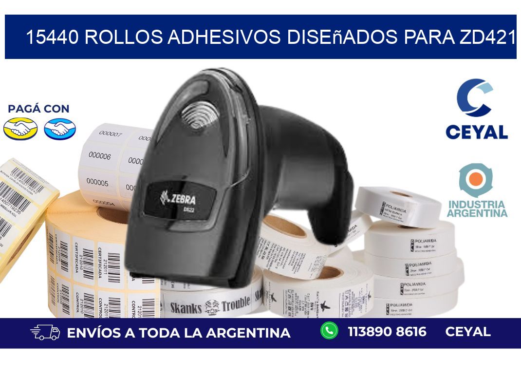 15440 rollos adhesivos diseñados para zd421