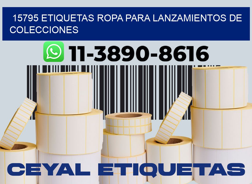15795 Etiquetas ropa para lanzamientos de colecciones