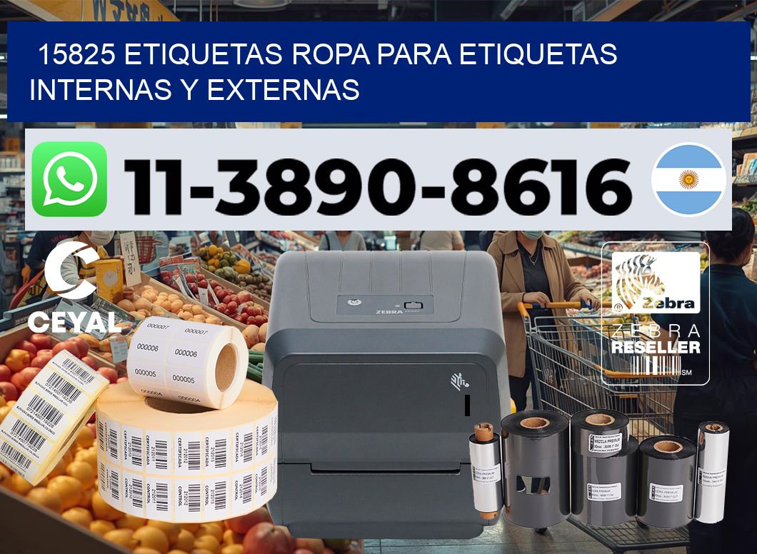 15825 Etiquetas ropa para etiquetas internas y externas