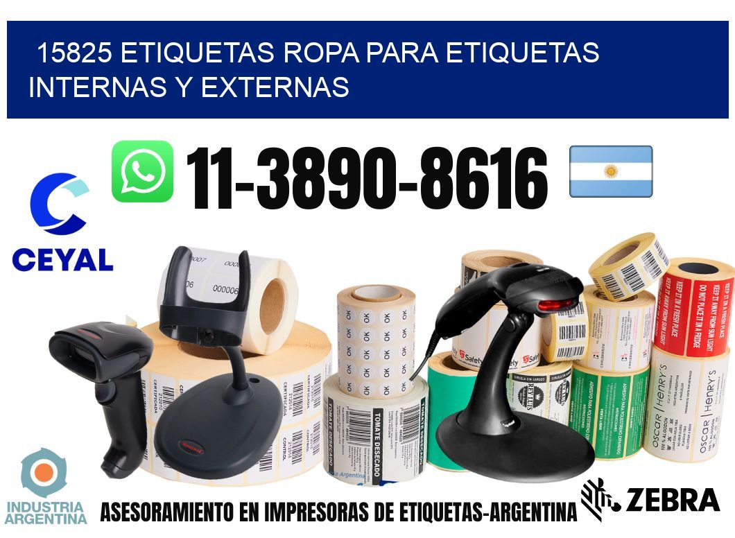 15825 Etiquetas ropa para etiquetas internas y externas