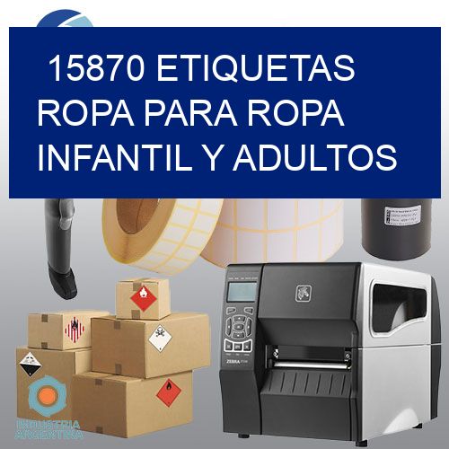 15870 Etiquetas ropa para ropa infantil y adultos