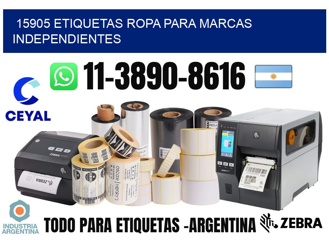15905 Etiquetas ropa para marcas independientes