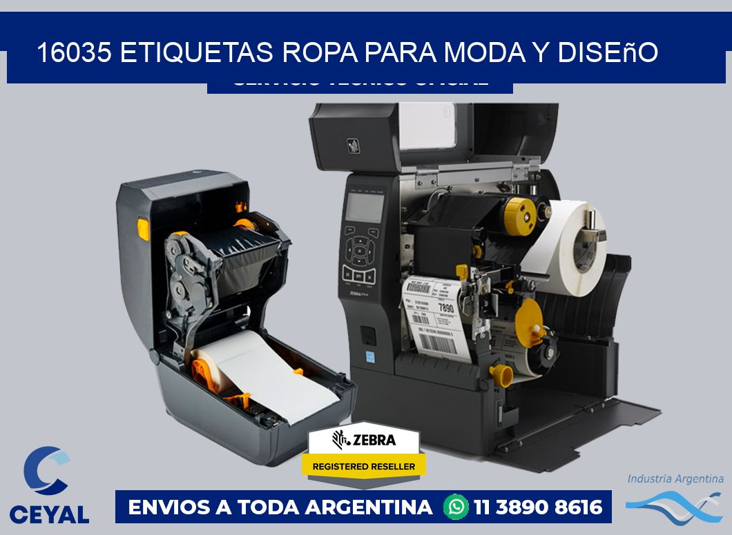 16035 Etiquetas ropa para moda y diseño