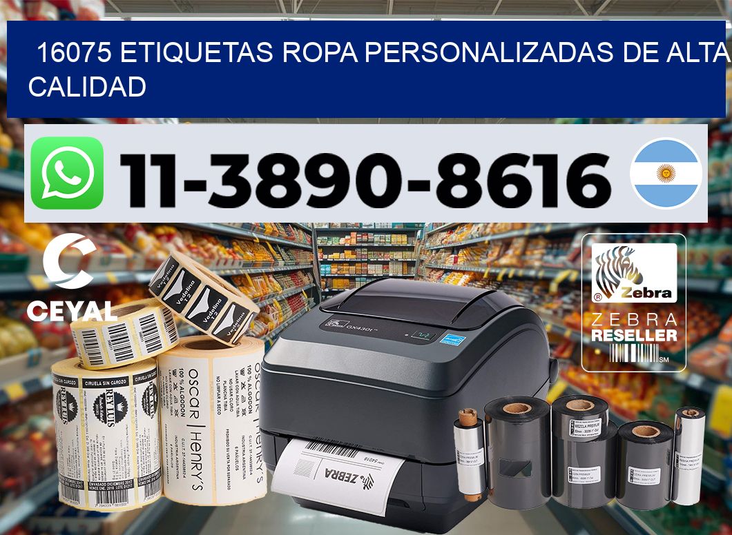 16075 Etiquetas ropa personalizadas de alta calidad