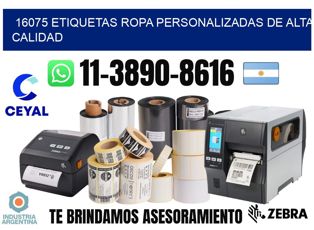 16075 Etiquetas ropa personalizadas de alta calidad