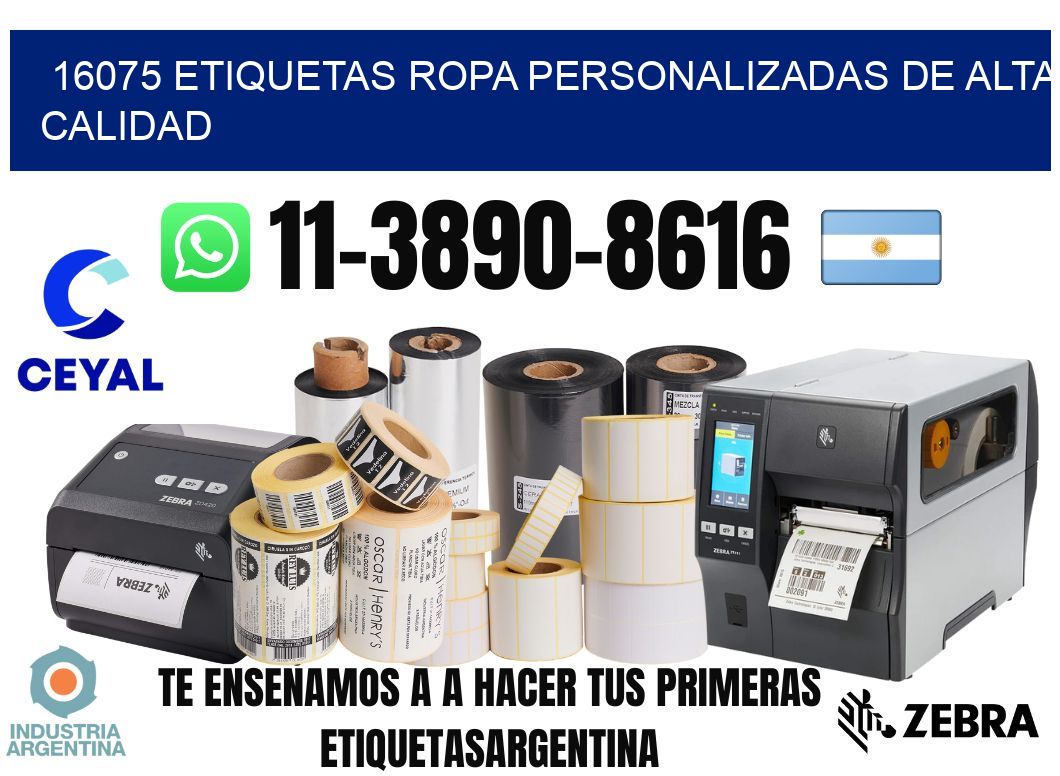 16075 Etiquetas ropa personalizadas de alta calidad