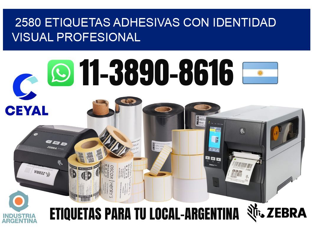 2580 Etiquetas adhesivas con identidad visual profesional