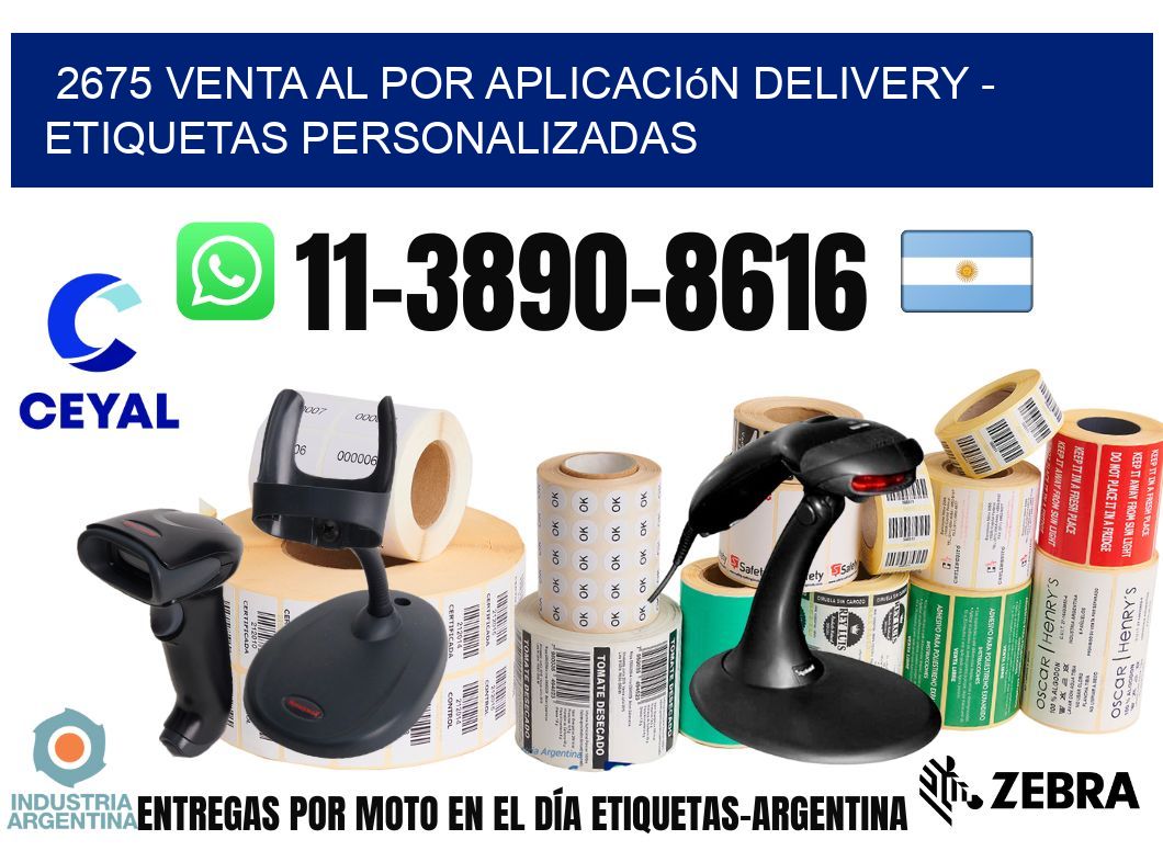 2675 Venta al Por Aplicación delivery - Etiquetas Personalizadas