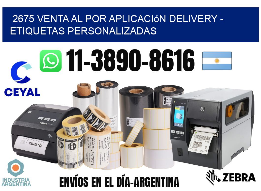 2675 Venta al Por Aplicación delivery - Etiquetas Personalizadas