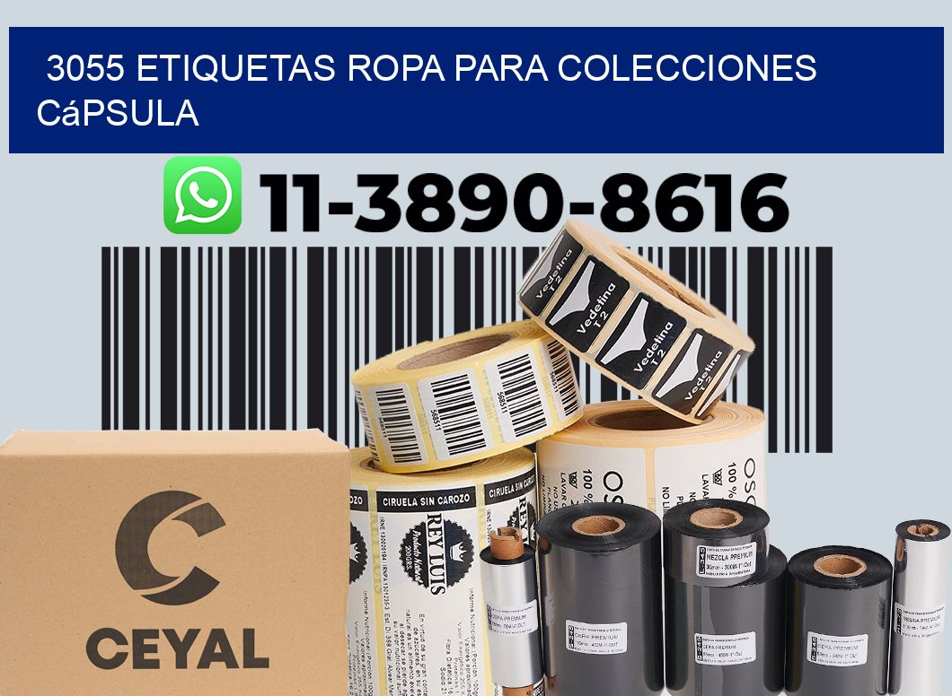 3055 Etiquetas ropa para colecciones cápsula