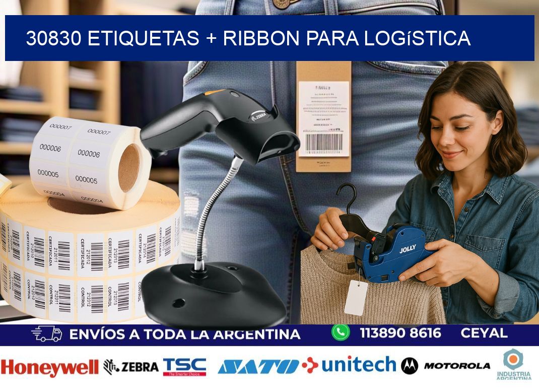 30830 etiquetas + ribbon para logística