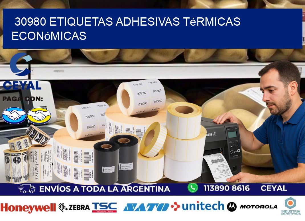 30980 etiquetas adhesivas térmicas económicas