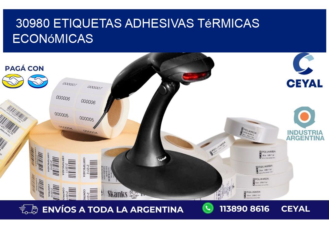 30980 etiquetas adhesivas térmicas económicas