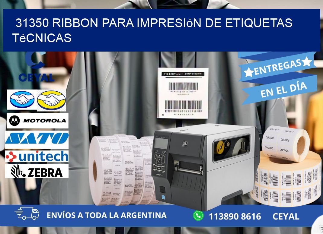 31350 ribbon para impresión de etiquetas técnicas