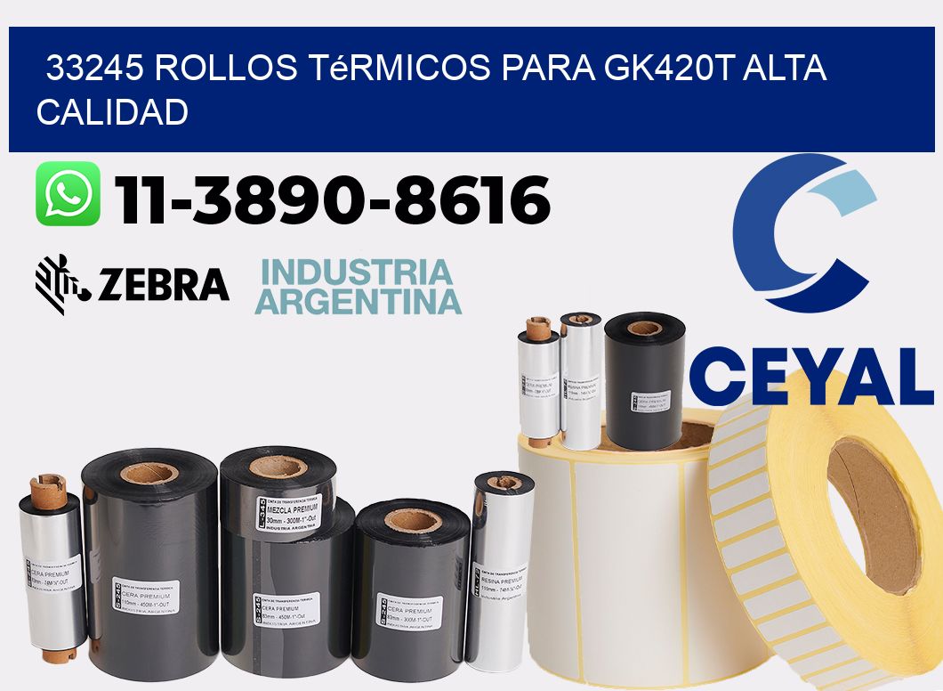 33245 rollos térmicos para gk420t alta calidad