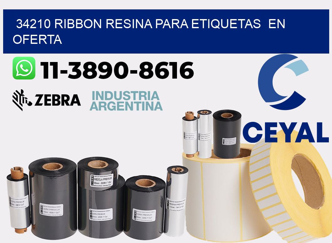 34210 ribbon resina para etiquetas en oferta