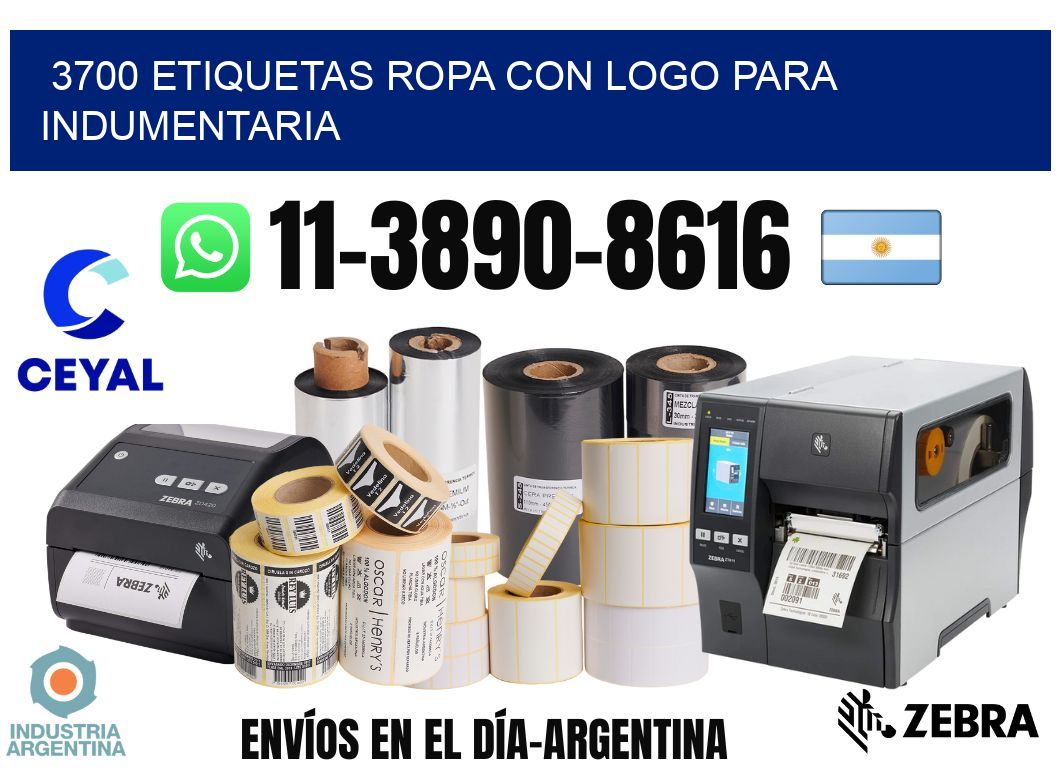3700 Etiquetas ropa con logo para indumentaria