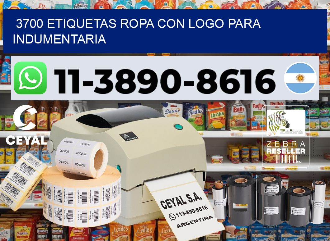 3700 Etiquetas ropa con logo para indumentaria