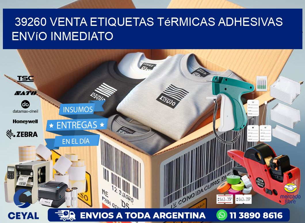 39260 venta etiquetas térmicas adhesivas envío inmediato