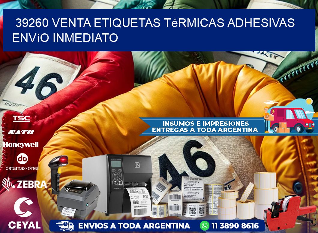 39260 venta etiquetas térmicas adhesivas envío inmediato