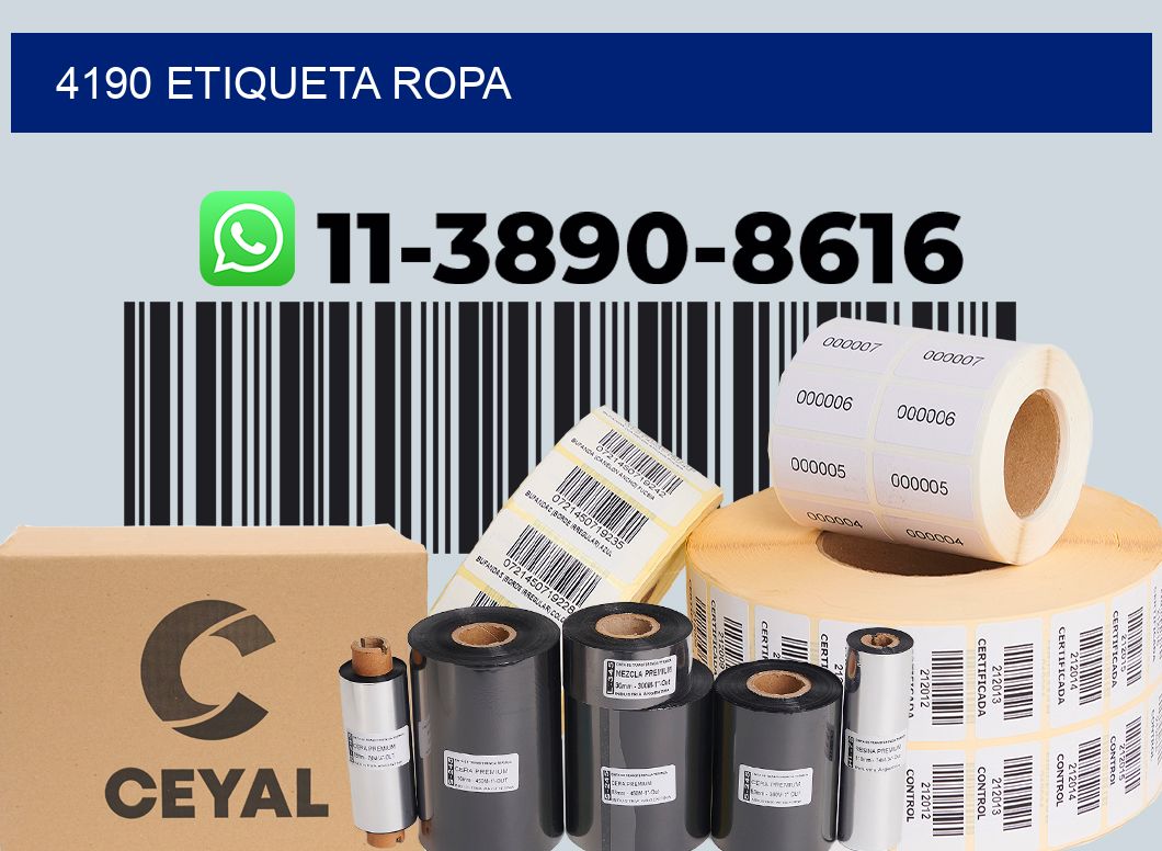 4190 etiqueta ropa