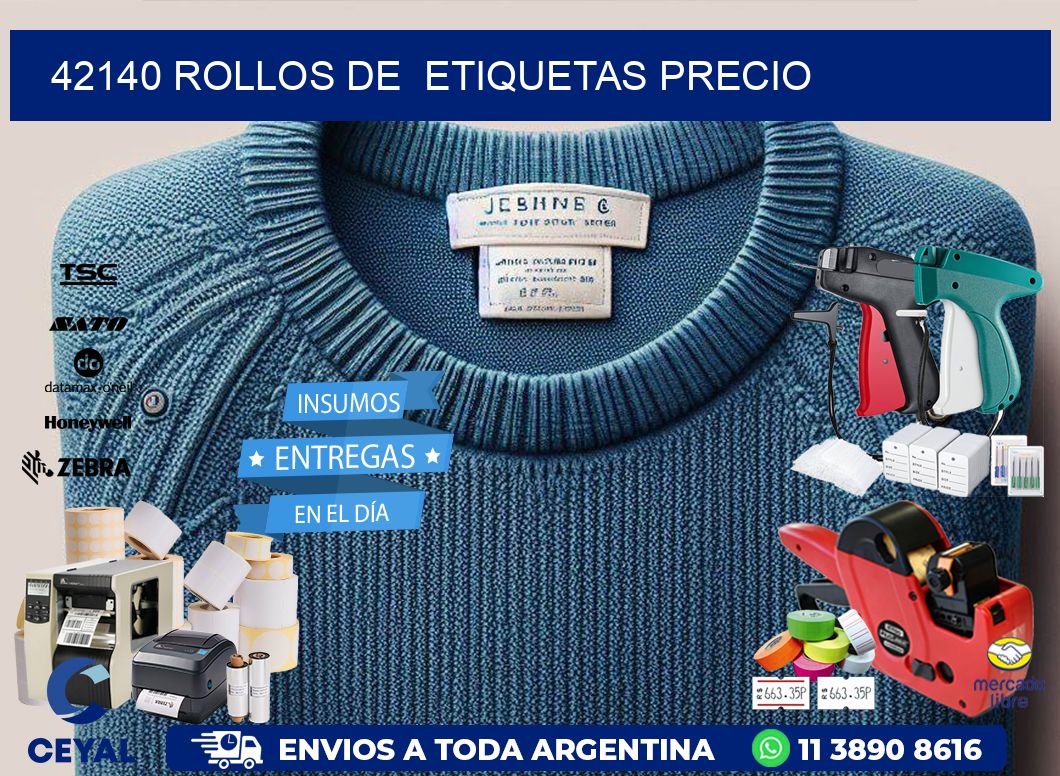 42140 rollos de etiquetas precio