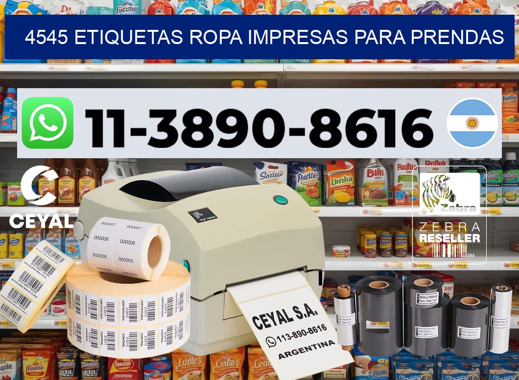 4545 Etiquetas ropa impresas para prendas