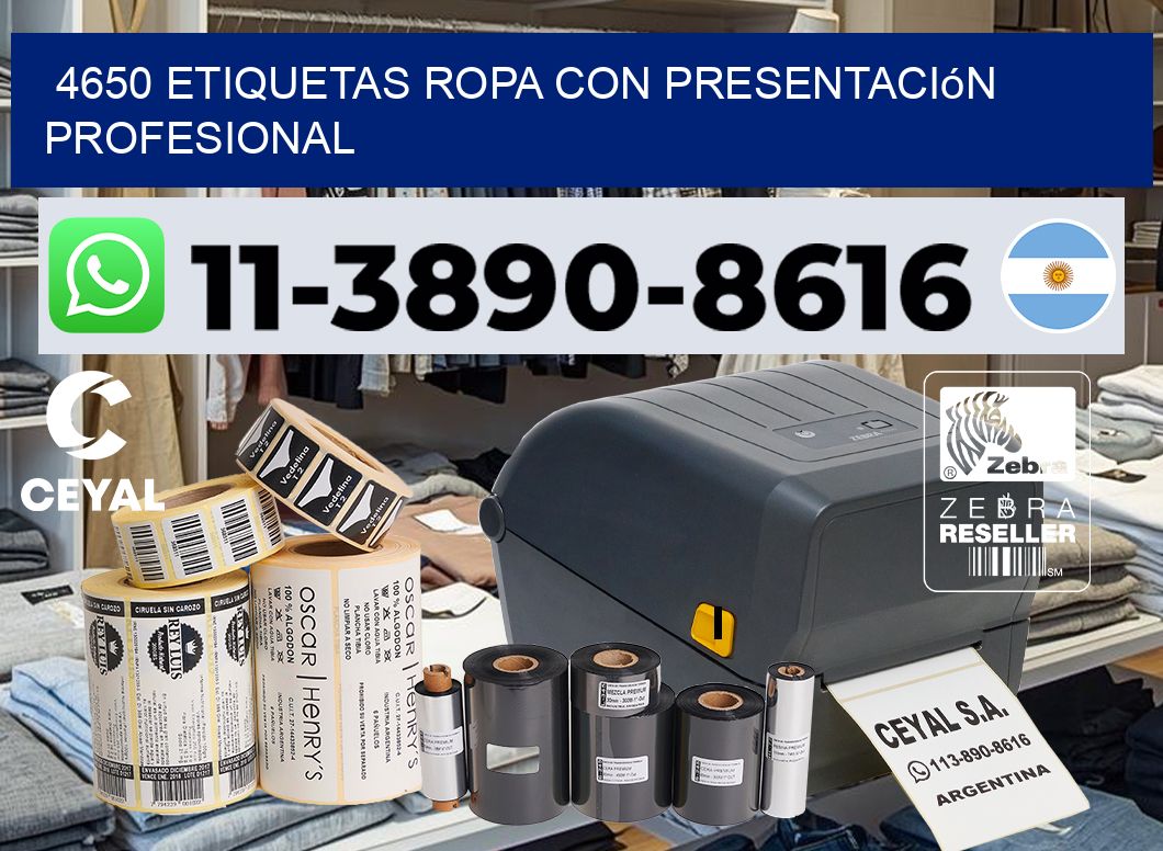 4650 Etiquetas ropa con presentación profesional