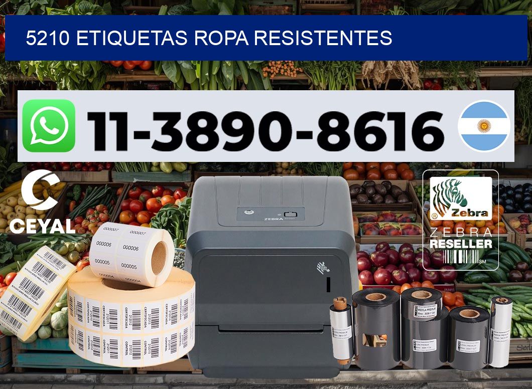 5210 Etiquetas ropa resistentes