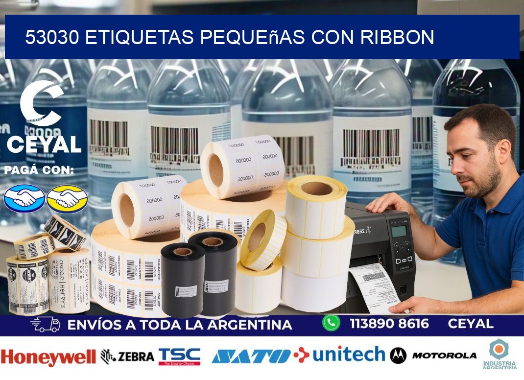 53030 etiquetas pequeñas con ribbon