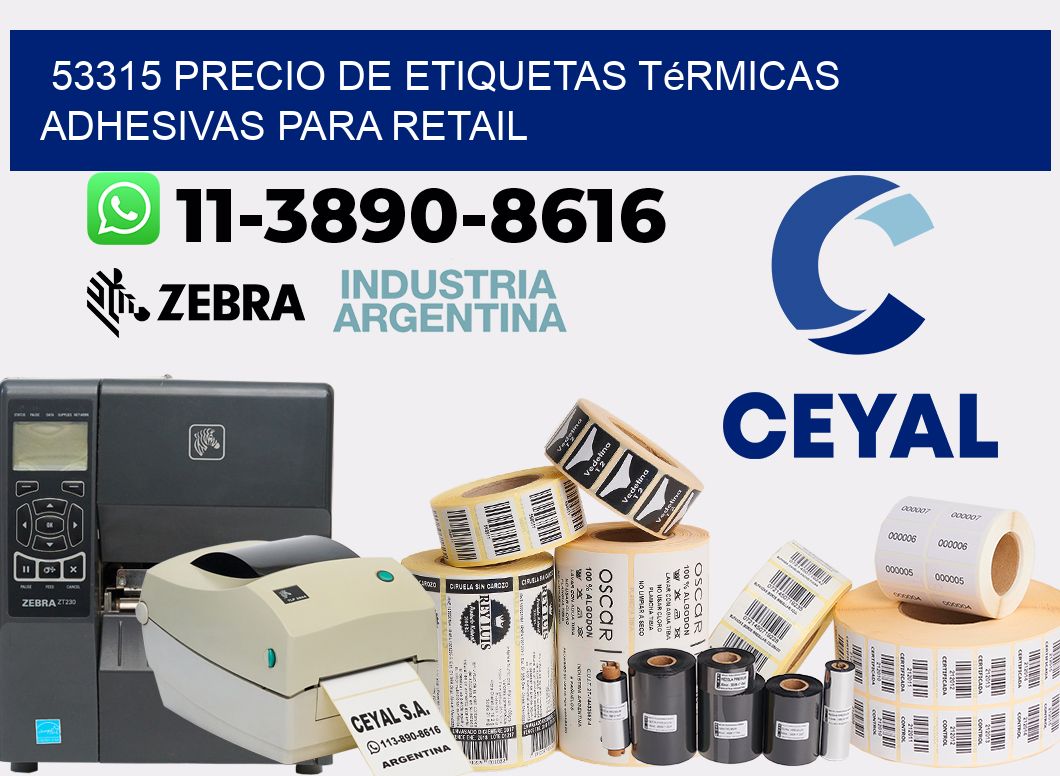 53315 precio de etiquetas térmicas adhesivas para retail
