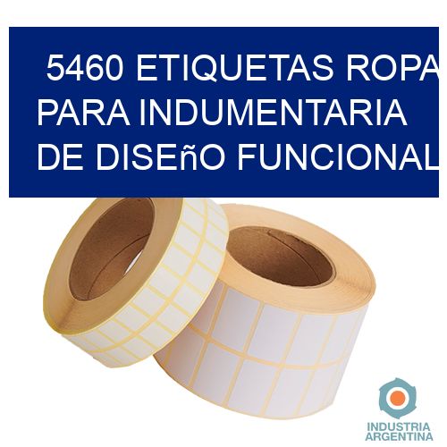 5460 Etiquetas ropa para indumentaria de diseño funcional