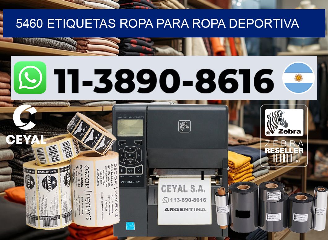 5460 Etiquetas ropa para ropa deportiva