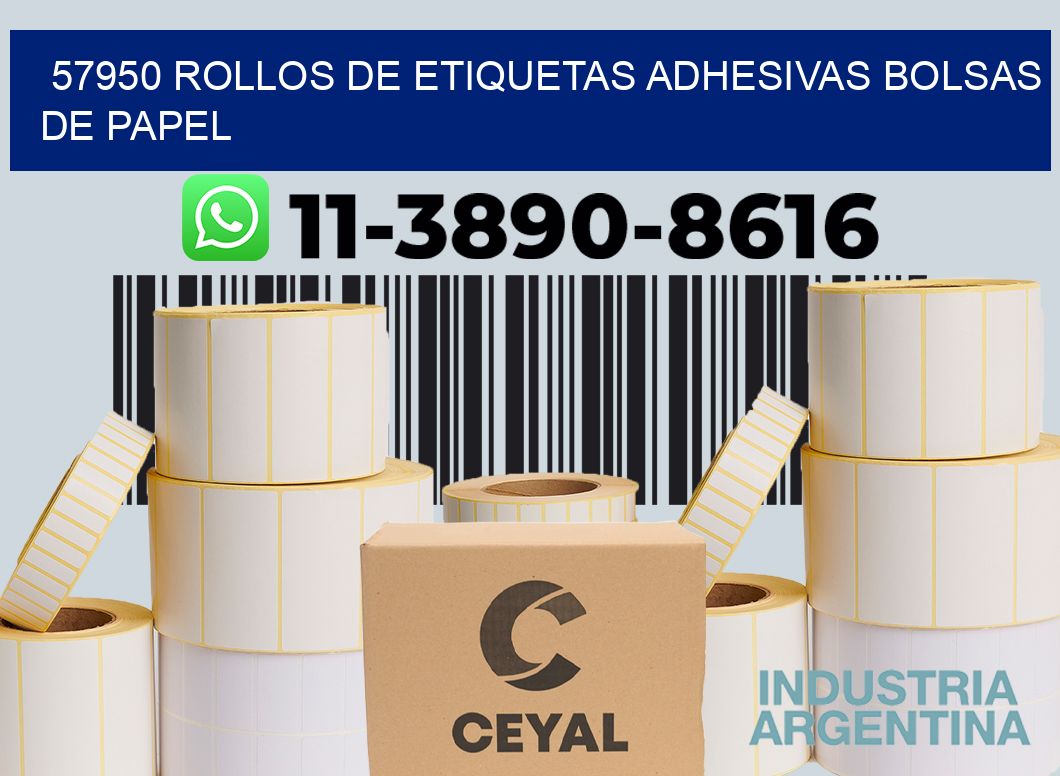 57950 rollos de etiquetas adhesivas bolsas de papel