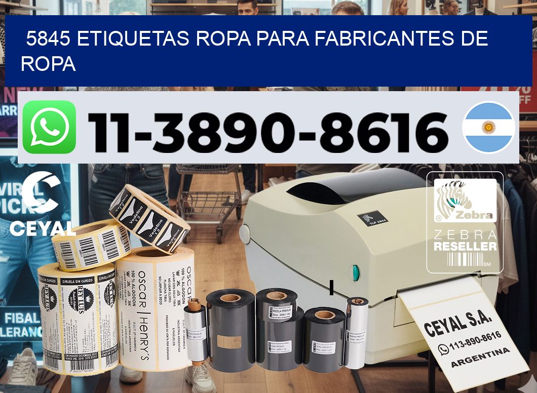 5845 Etiquetas ropa para fabricantes de ropa