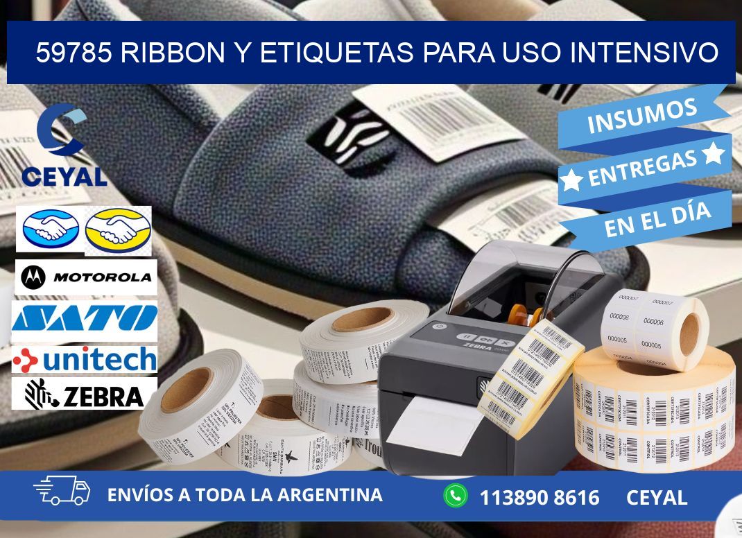 59785 ribbon y etiquetas para uso intensivo