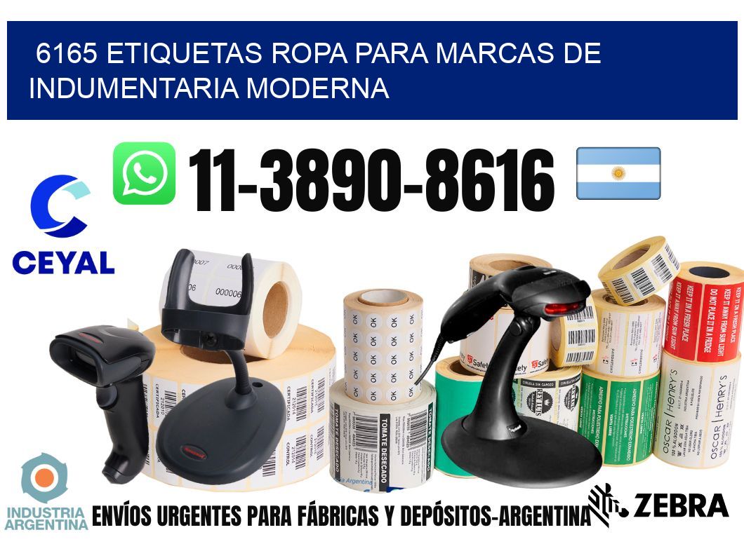 6165 Etiquetas ropa para marcas de indumentaria moderna