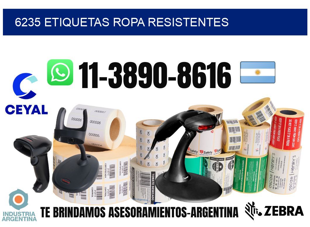6235 Etiquetas ropa resistentes